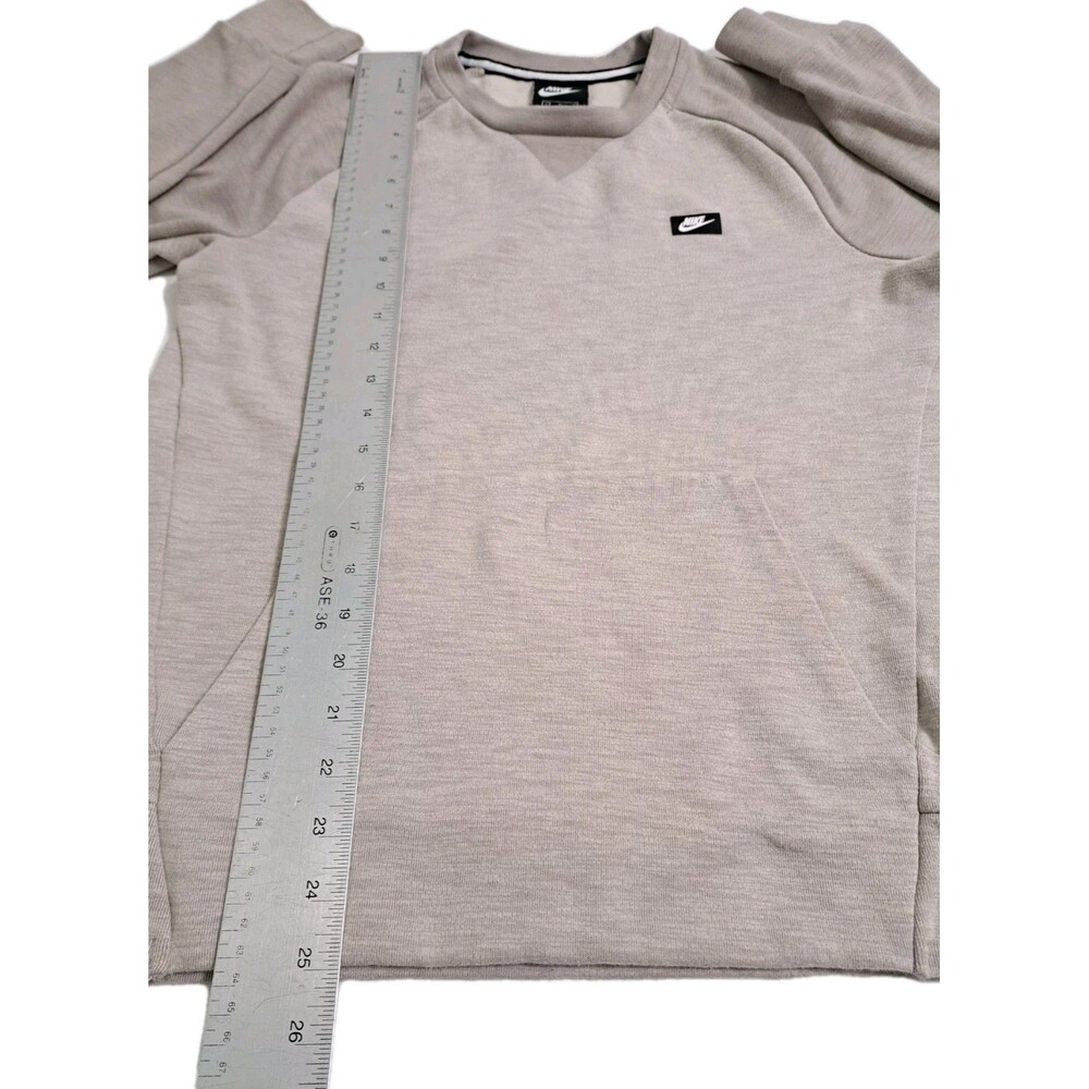Nike Sportswear Fleece Sweatshirt Sweater Men's Small Colorblock Taupe Gray NSW - Picture 8 of 9